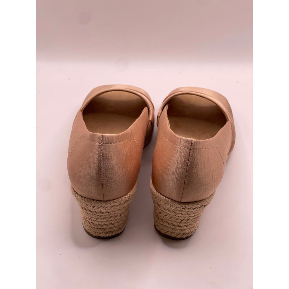 Easy Street Jasper Natural Thai Silk Espadrille Wedge Sandals Womens 7 M - Picture 5 of 6